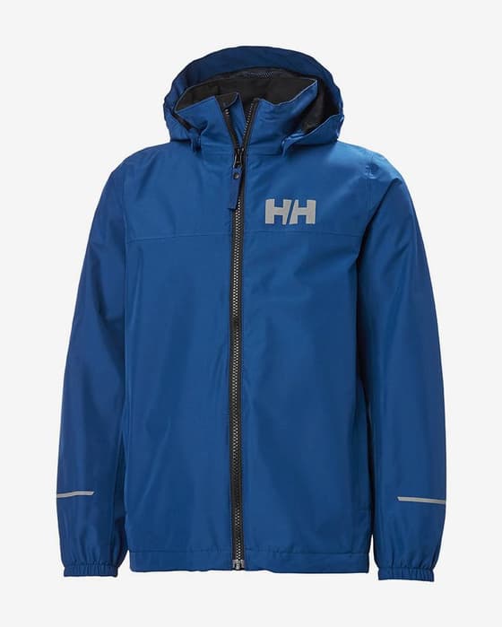 Chaqueta con capucha Helly Hansen Juell Rain azul infantil