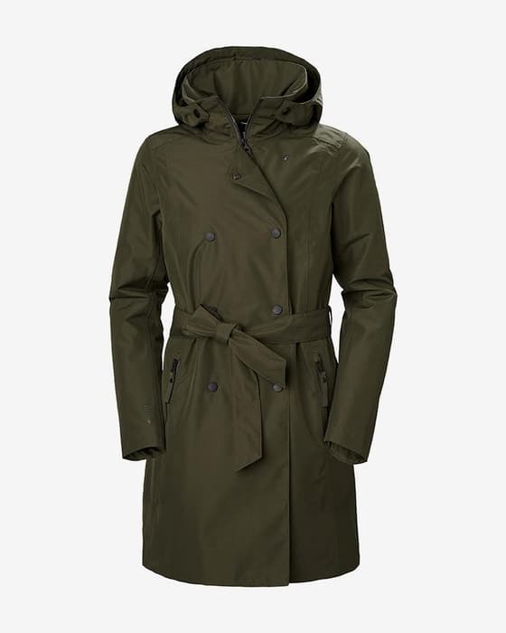 Giacca Helly Hansen Welsey Trench Insulated verde oliva donna