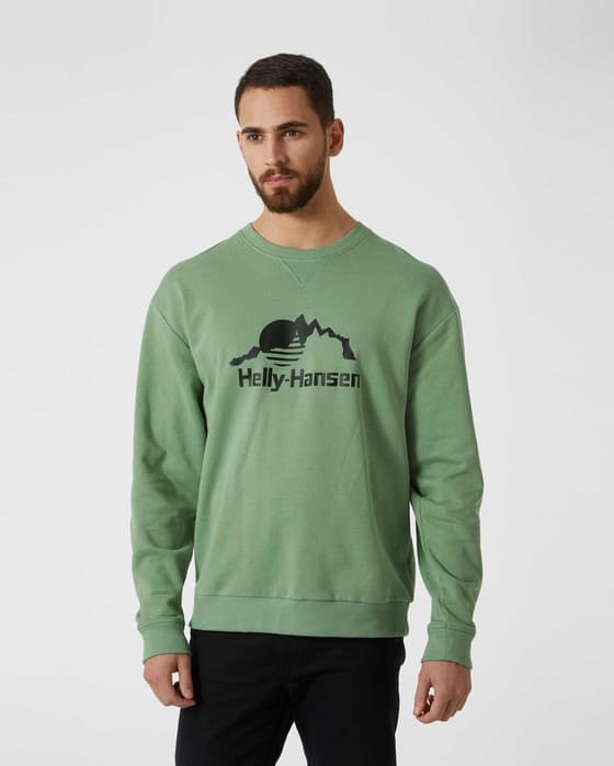 Sudadera Helly Hansen Yu Crew 2.0 verde negro