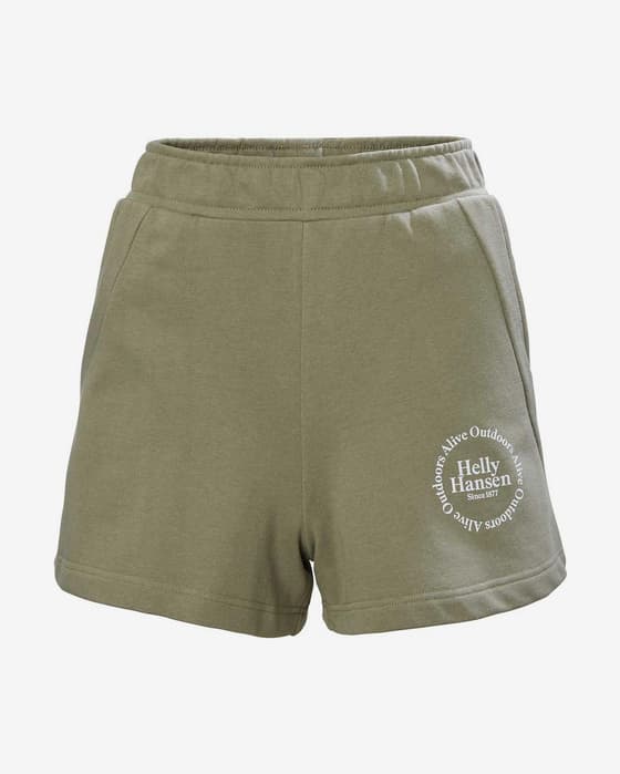 Pantalón corto Helly Hansen Core Sweat verde seco mujer