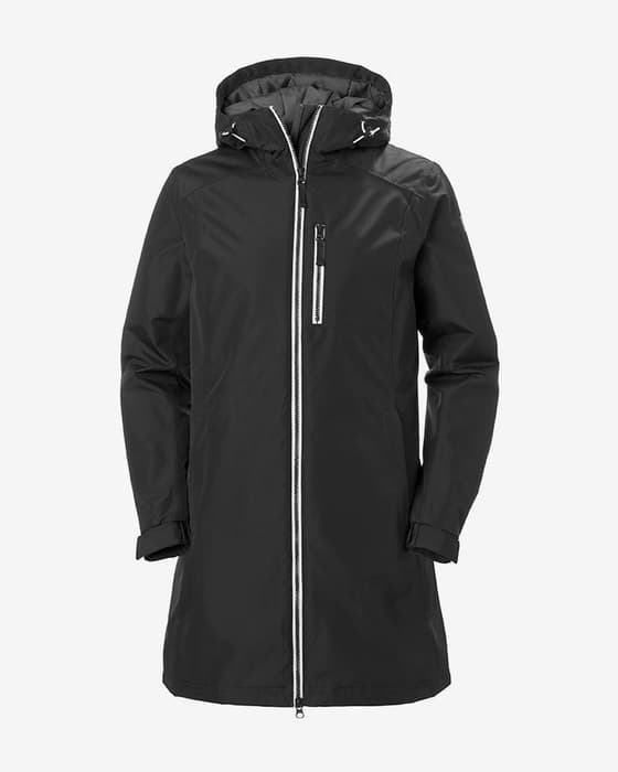 Chaqueta Helly Hansen Long Belfast Winter negro blanco mujer