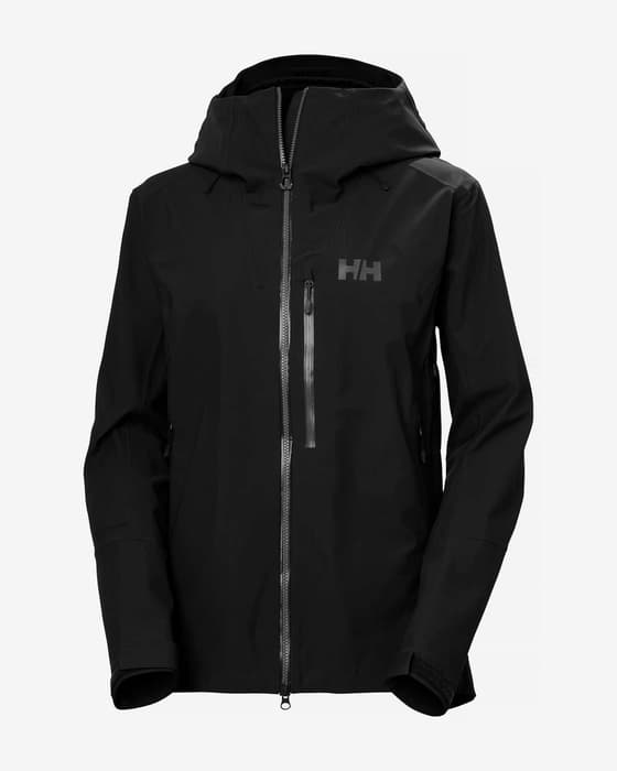 Chaqueta con capucha Helly Hansen Verglas Backcountry Ski Shell negro mujer
