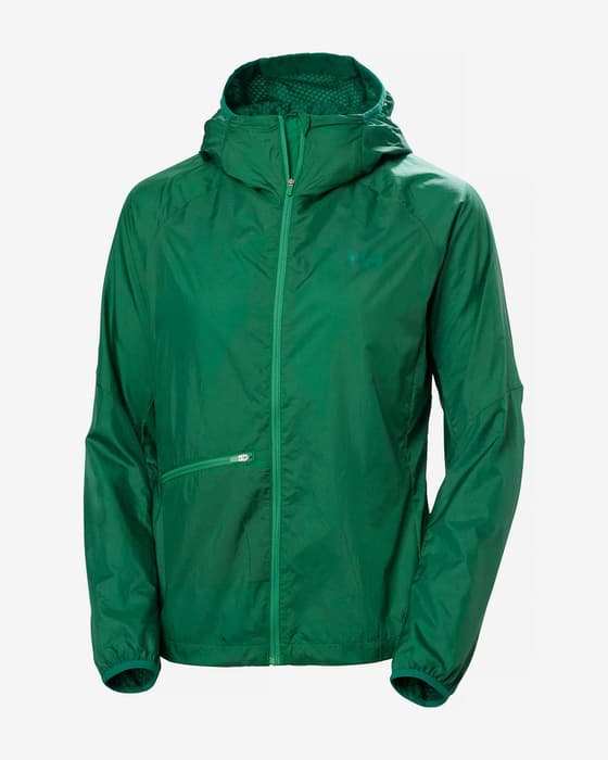 Chaqueta con capucha Helly Hansen Rapide Insulator Windbreaker verde mujer