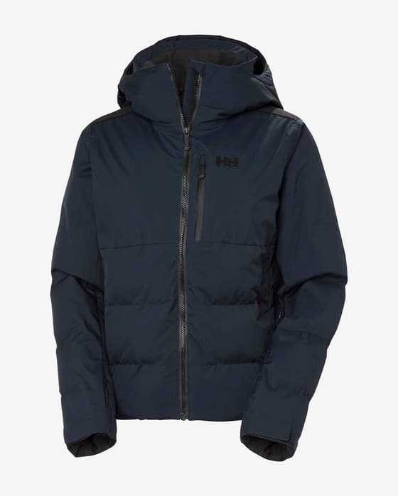 Chaqueta con capucha Helly Hansen Kvitfjell Race Puffy azul noche mujer