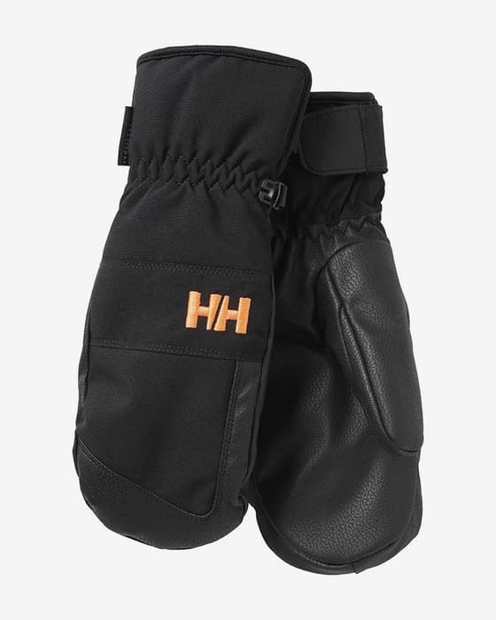 Manoplas Helly Hansen Mitten 2.0 negro naranja infantil