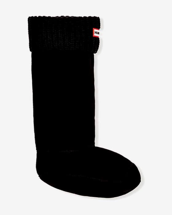 Calcetines Hunter Half Cardigan Tall Boot negro