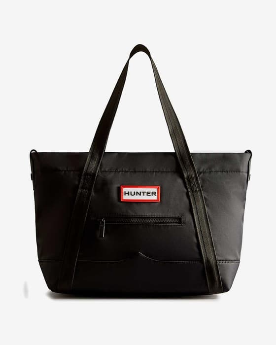Bolsa Hunter Tote Midi negro puro mujer