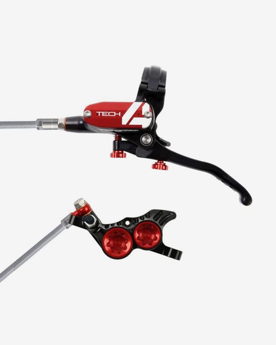 Hope Tech 4 V4 Scheibenbremse hinten rot/schwarz