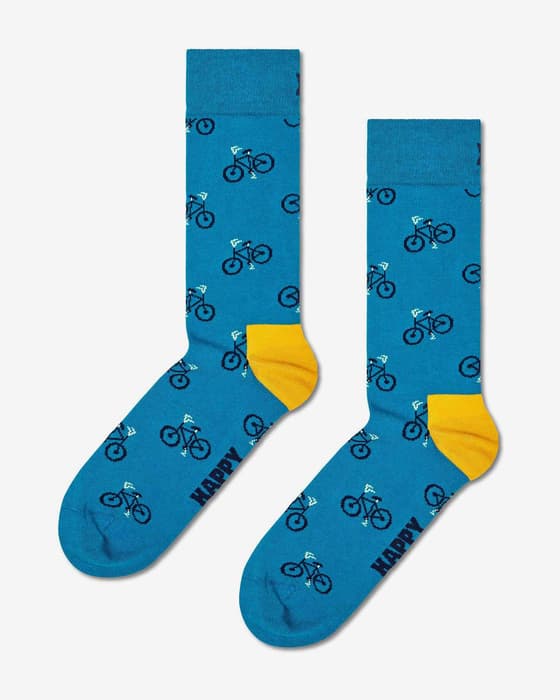 Happy Socks Bike Socks Navy Blue Dark Yellow Black
