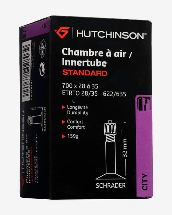 Câmara Hutchinson Standard 700 x 28-35 Válvula Schrader 32 mm
