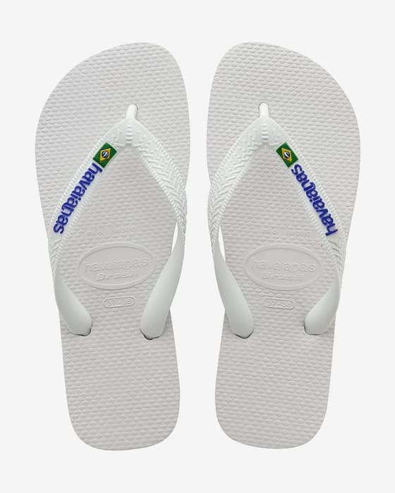 Chanclas Havaianas Brasil Logo blanco