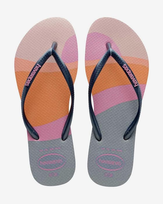 Chanclas Havaianas Slim Palette Glow naranja rosa mujer