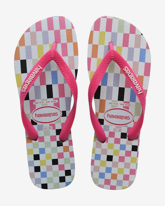 Chanclas Havaianas Top Check blanco rosa