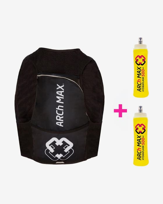 Chaleco de hidratación ARCh MAX 12L + 2 Soft Flask 500 ml negro
