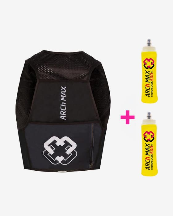 Chaleco Hidratación ARCh MAX 6L + 2 Soft Flask 500 ml negro
