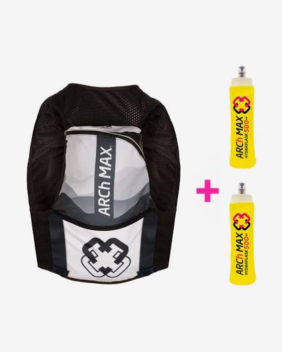 Chaleco hidratación Arch Max E4-8 + 2 Hydraflask 500 ml gris