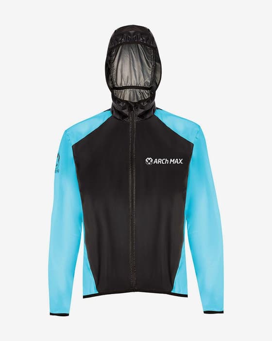 Light Hooded Jacket ARCh MAX Windstopper Light Blue Black