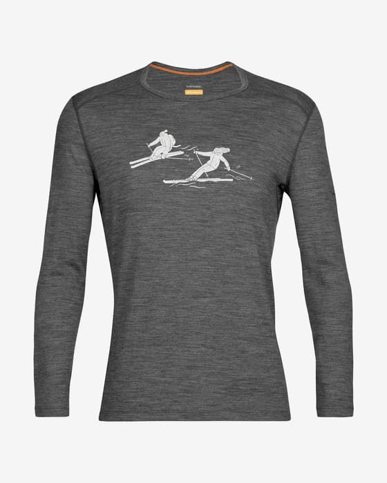 Camiseta interior Icebreaker 200 Oasis Last Run manga larga gris