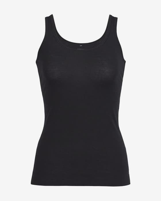 Camisola Icebreaker Siren sem mangas preto mulher