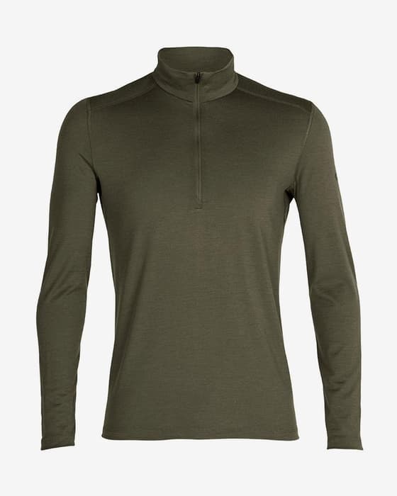 Camiseta interior Icebreaker 200 Oasis Half Zip manga larga verde