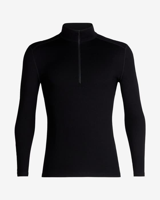 Camiseta interior Icebreaker 260 Tech Half Zip manga larga negro