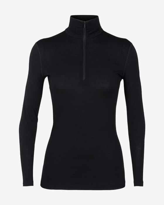 Camiseta interior Icebreaker 200 Oasis manga larga negro mujer