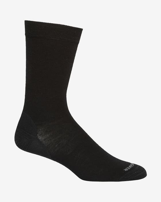 Icebreaker Lifestyle Fine Gauge Crew Socks Black