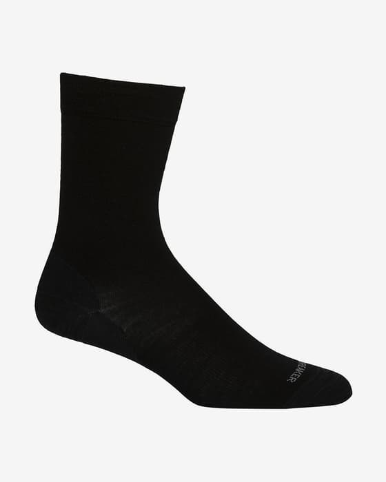 Calze Icebreaker Lifestyle Fine Gauge Crew nero donna