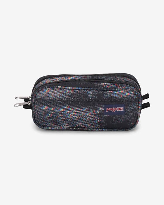 Estuche JanSport Large Accessory Pouch negro rojo blanco