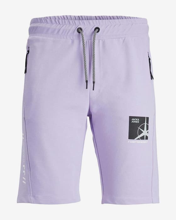 Pantalón corto Jack & Jones Filo Sweat lila