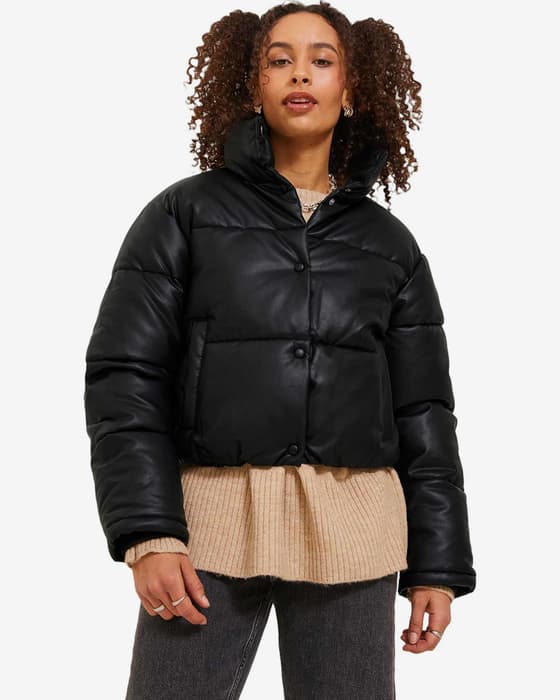 Chaqueta Jack & Jones Breezy Faux negro mujer