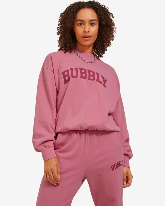 Sudadera Jack & Jones Soft Loose rosa mujer