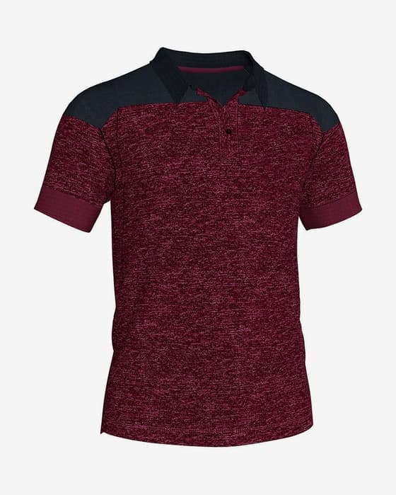 Polo Joma Winner II manga corta granate negro