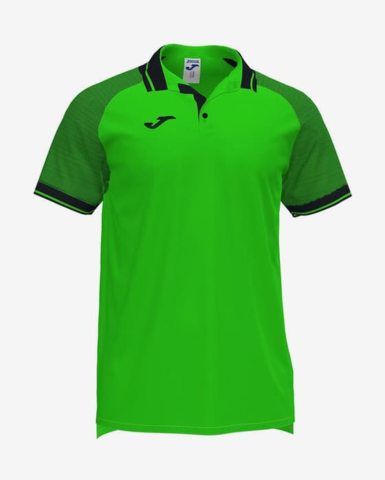 Polo Joma Essential II manga corta verde negro