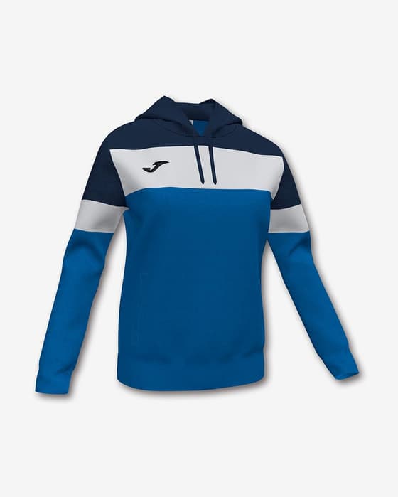 Sudadera con capucha Joma Crew IV azul blanco mujer