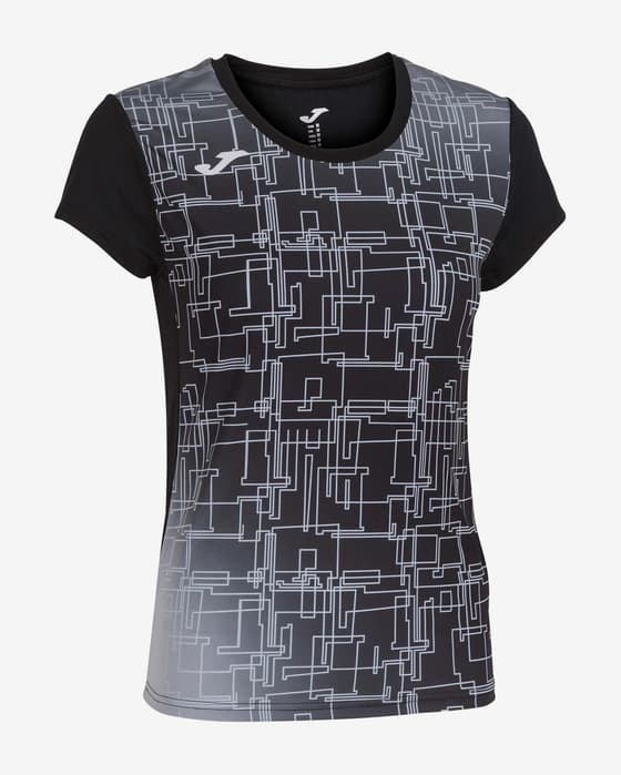 Camiseta Joma Elite VIII manga corta negro blanco niña