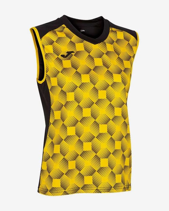 Camiseta Joma Supernova III sin mangas amarillo negro mujer