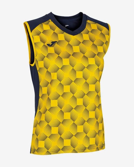 Camiseta Joma Supernova III sin mangas amarillo azul marino mujer