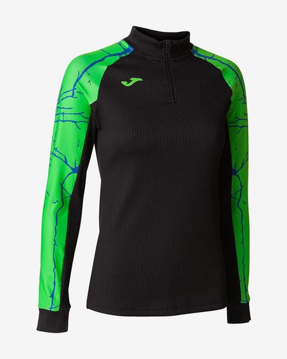 Sudadera Joma Elite IX Half Zip negro verde mujer