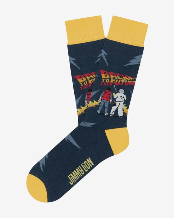 Calcetines Jimmy Lion OUTATIME azul marino amarillo