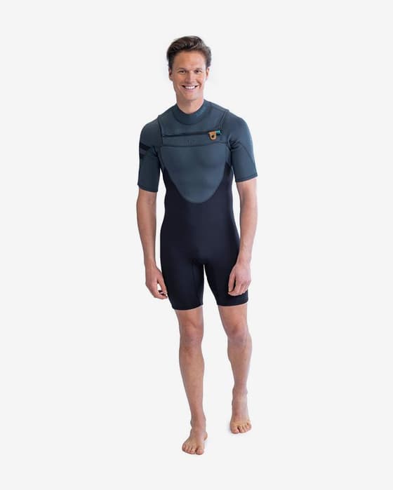 Traje neopreno Jobe Perth Chestzip manga corta negro gris