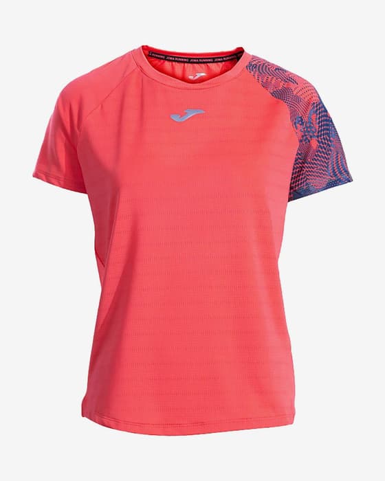 Camiseta Joma R-City manga corta rojo coral lila mujer