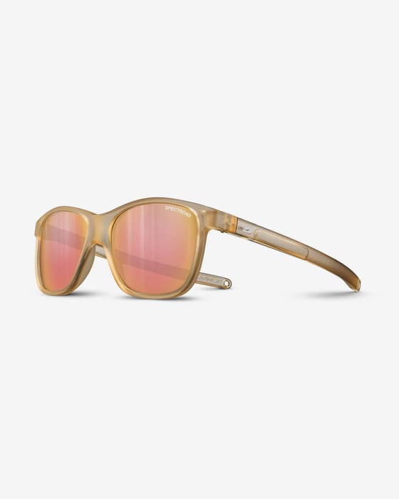 Gafas Julbo Turn 2 marrón translúcido mate con lentes espejadas Spectron 3 rosa infantil