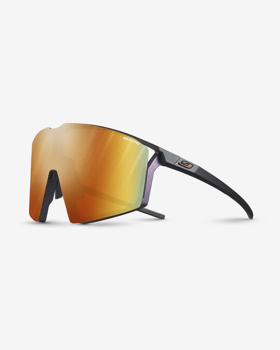 Gafas Julbo Edge negro irisado con lentes REACTIV Photochromic Performance 1-3 Light Amplifier naranja