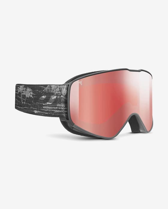 Máscara Julbo Alpha XL negro gris con lente espejada Spectron 3 Polycarbonate rojo