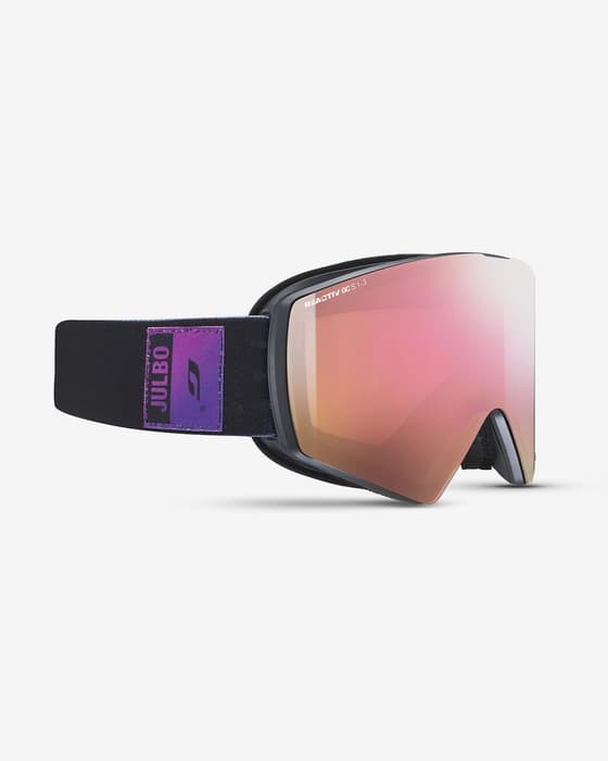 Máscara Julbo Razor Edge negro con lente fotocromática REACTIV 1-3 Glare Control rosa