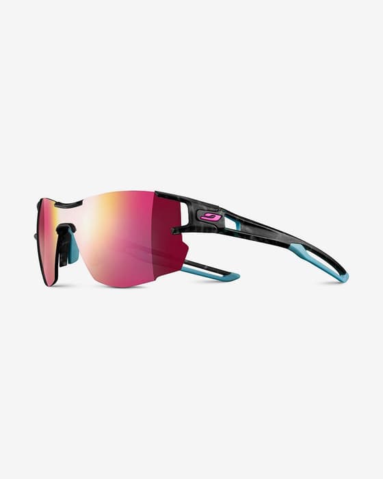 Gafas Julbo Aerolite negro azul turquesa con lentes Spectron 3CF rosa naranja