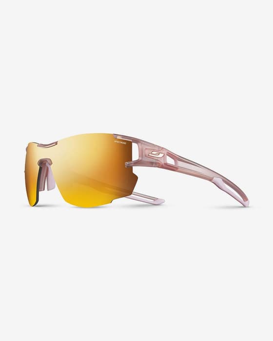 Gafas Julbo Aerolite rosa translúcido mate con lentes Spectron 3 dorado mujer