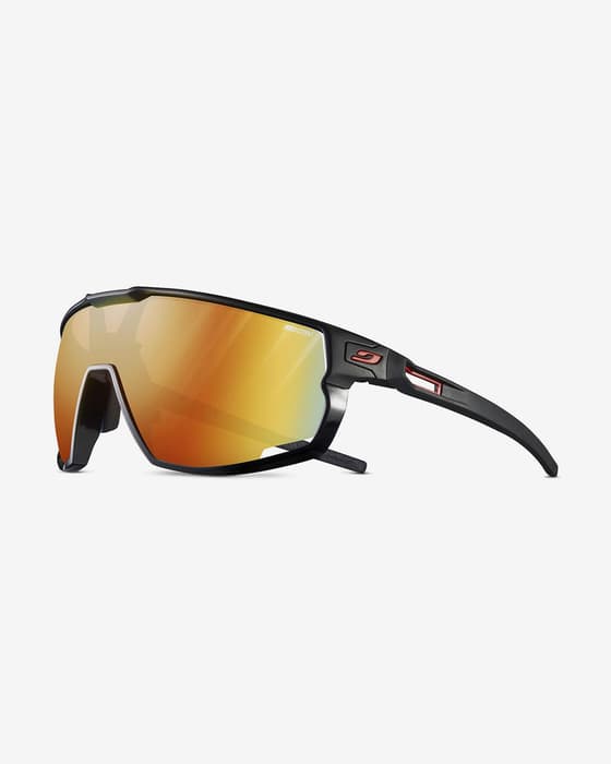 Julbo Rush Glasses black red with photochromic lens REACTIV 1-3 Light Amplifier orange
