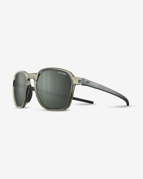 Gafas Julbo Drive verde translúcido con lentes espejadas Spectron 3 Polarized gris
